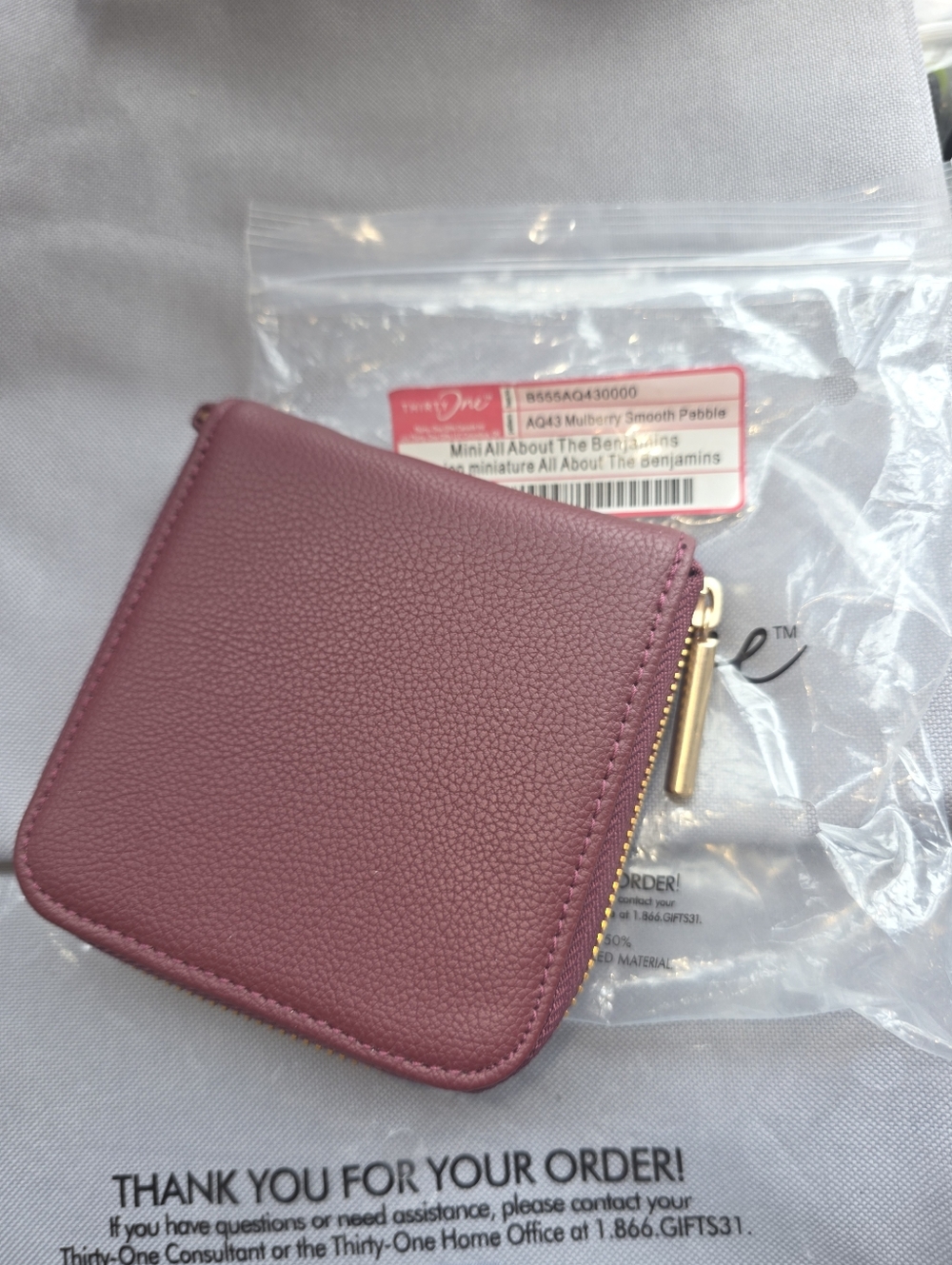 Mulberry smooth  Mini All About The Benjamins Wallet